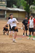 Sajid Nadiadwala at Men_s Helath fridly soccer match with celeb dads and kids in Stanslauss School on 15th Aug 2011 (26).JPG